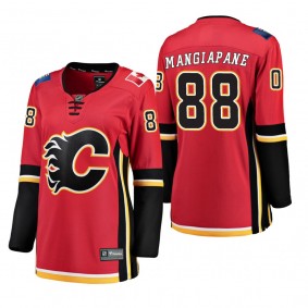 Women's Andrew Mangiapane #88 Calgary Flames Home Breakaway Player Red Bargain Jersey