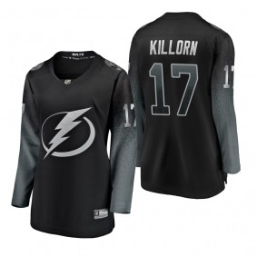 Women's Alex Killorn #17 Tampa Bay Lightning 2019 Alternate Fanatics Branded Breakaway Black Bargain Jersey