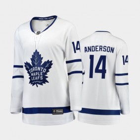 2020-21 Women's Toronto Maple Leafs Joey Anderson #14 Away Breakaway Player Jersey - White