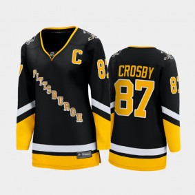 Women Pittsburgh Penguins Sidney Crosby #87 Alternate 2021-22 Premier Breakaway Jersey Black