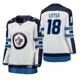 Women's Bryan Little #18 Winnipeg Jets Away Breakaway Player White Bargain Jersey