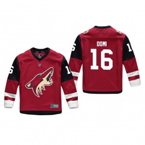 Youth Arizona Coyotes Max Domi #16 Home Low-Priced Replica Player Red Jersey