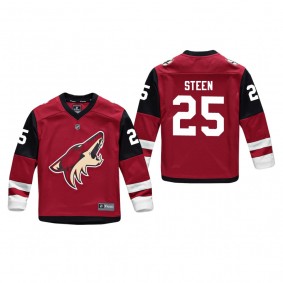 Youth Arizona Coyotes Thomas Steen #25 Home Low-Priced Replica Player Red Jersey