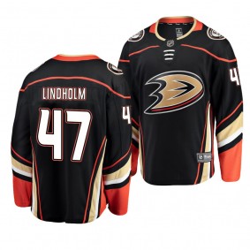 Youth Anaheim Ducks Hampus Lindholm #47 Home Low-Priced Breakaway Player Black Jersey