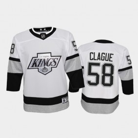 Youth Los Angeles Kings Kale Clague #58 Alternate 2021-22 Prime White Jersey